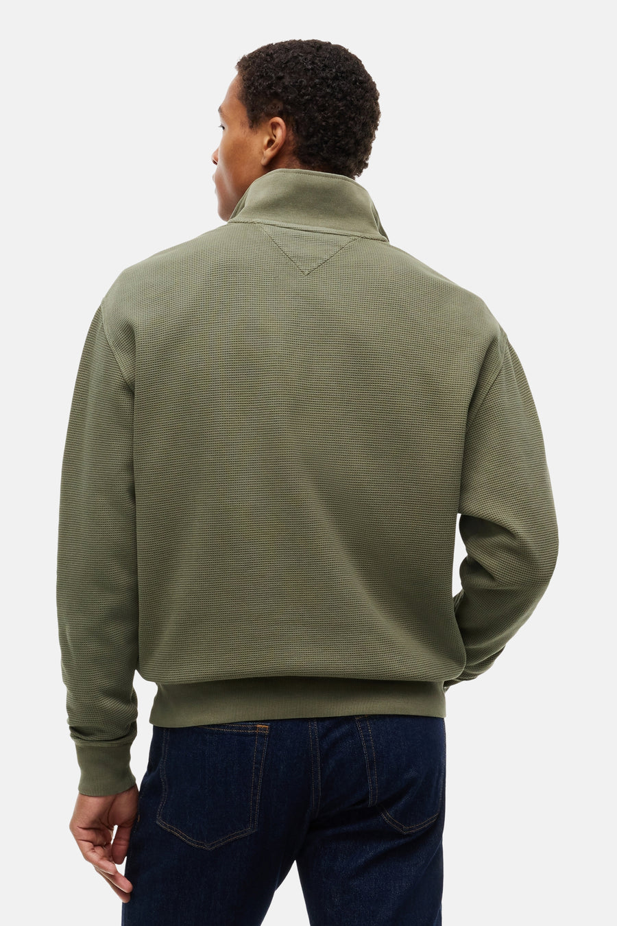 Sweat col O vert - TOMMY JEANS