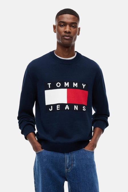 Pull col O - bleu