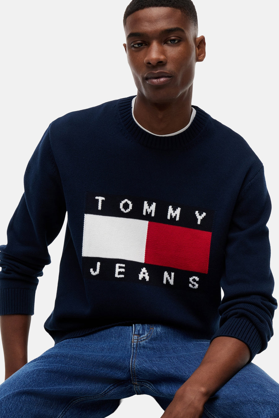 Pull col O bleu - TOMMY JEANS