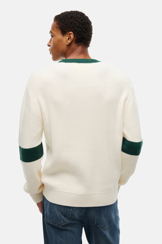 Pull col O beige - TOMMY JEANS