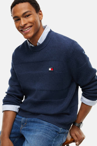 Pull col O - bleu