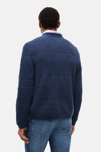Pull col O - bleu