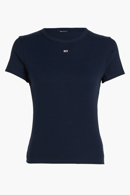 Top uni manche courte Bleu - TOMMY JEANS
