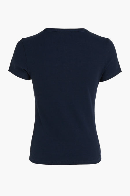 Top uni manche courte Bleu - TOMMY JEANS