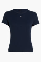Top uni manche courte Bleu - TOMMY JEANS