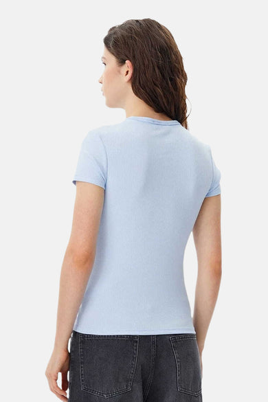 Top uni manche courte Bleu - TOMMY JEANS