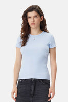 Top uni manche courte Bleu - TOMMY JEANS