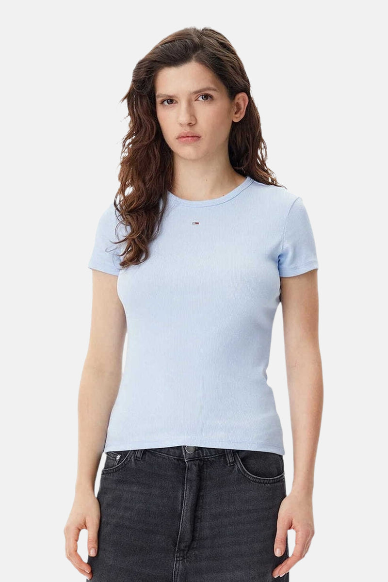 Top uni manche courte Bleu - TOMMY JEANS