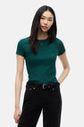 Top uni manche courte vert - TOMMY JEANS