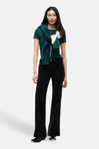Top uni manche courte vert - TOMMY JEANS