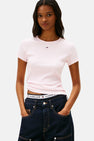 Top uni manche courte rose - TOMMY JEANS