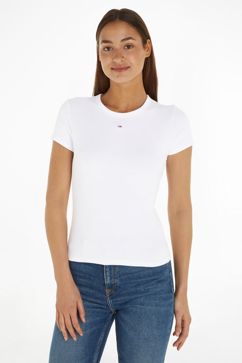 Top uni manche courte Blanc - TOMMY JEANS