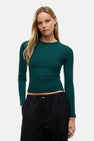 Top uni manche longue vert - TOMMY JEANS