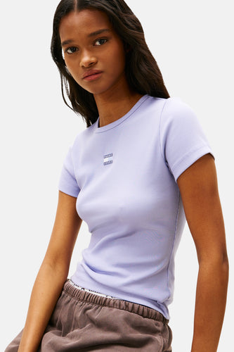 Top uni manche courte mauve - TOMMY JEANS - TOMMY JEANS