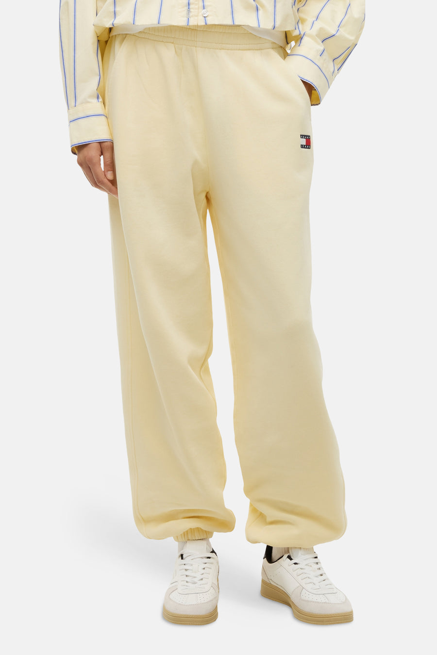 Top uni manche courte jaune - TOMMY JEANS