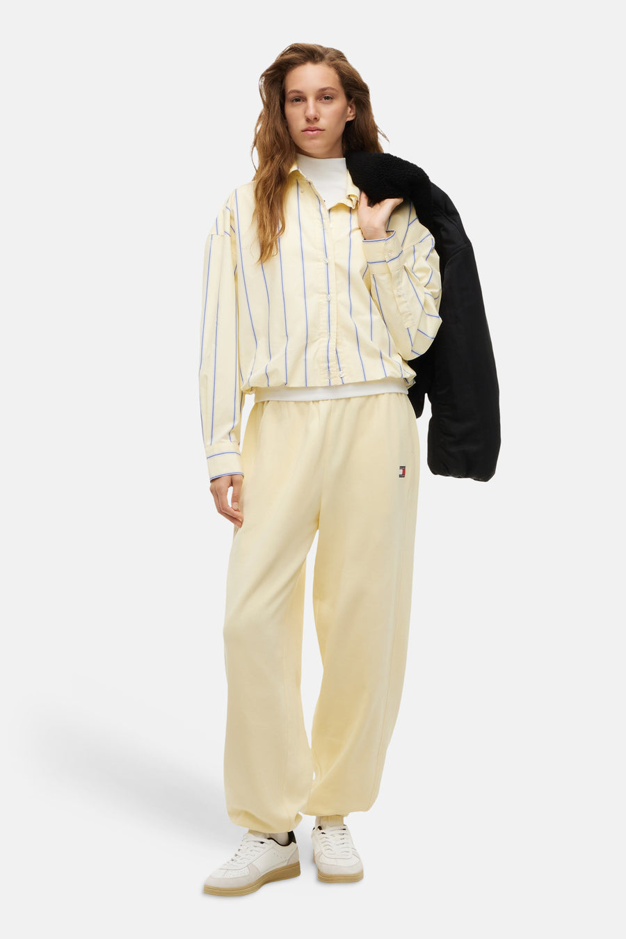 Top uni manche courte jaune - TOMMY JEANS