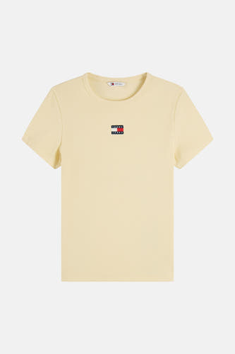 Top uni manche courte jaune - TOMMY JEANS