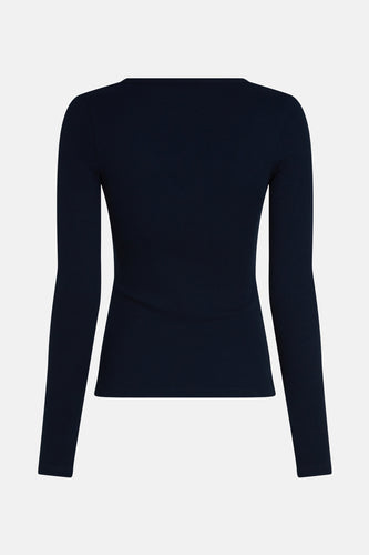 Top uni manche longue bleu - TOMMY JEANS - TOMMY JEANS