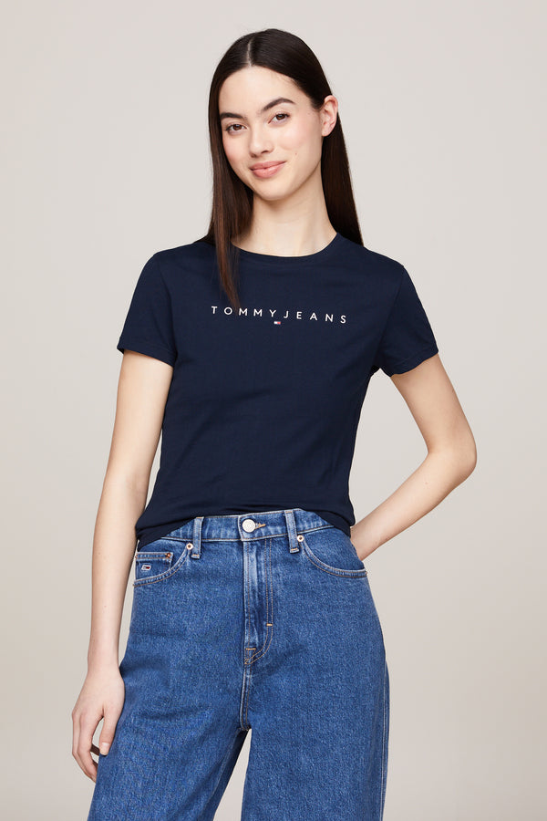 Top uni manche courte Bleu - TOMMY JEANS
