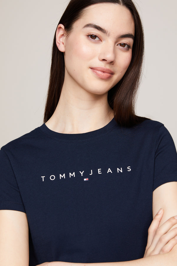 Top uni manche courte Bleu - TOMMY JEANS