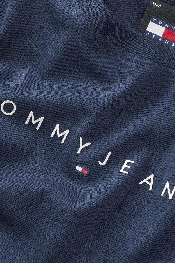 Top uni manche courte Bleu - TOMMY JEANS