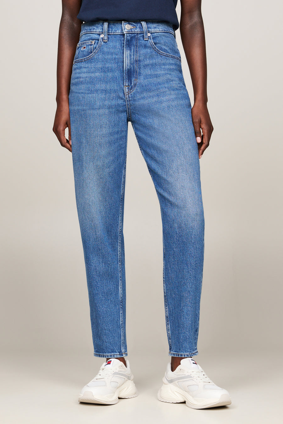MOM JEAN - mid blue denim - TOMMY JEANS