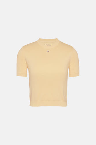 Pull à col rond - jaune