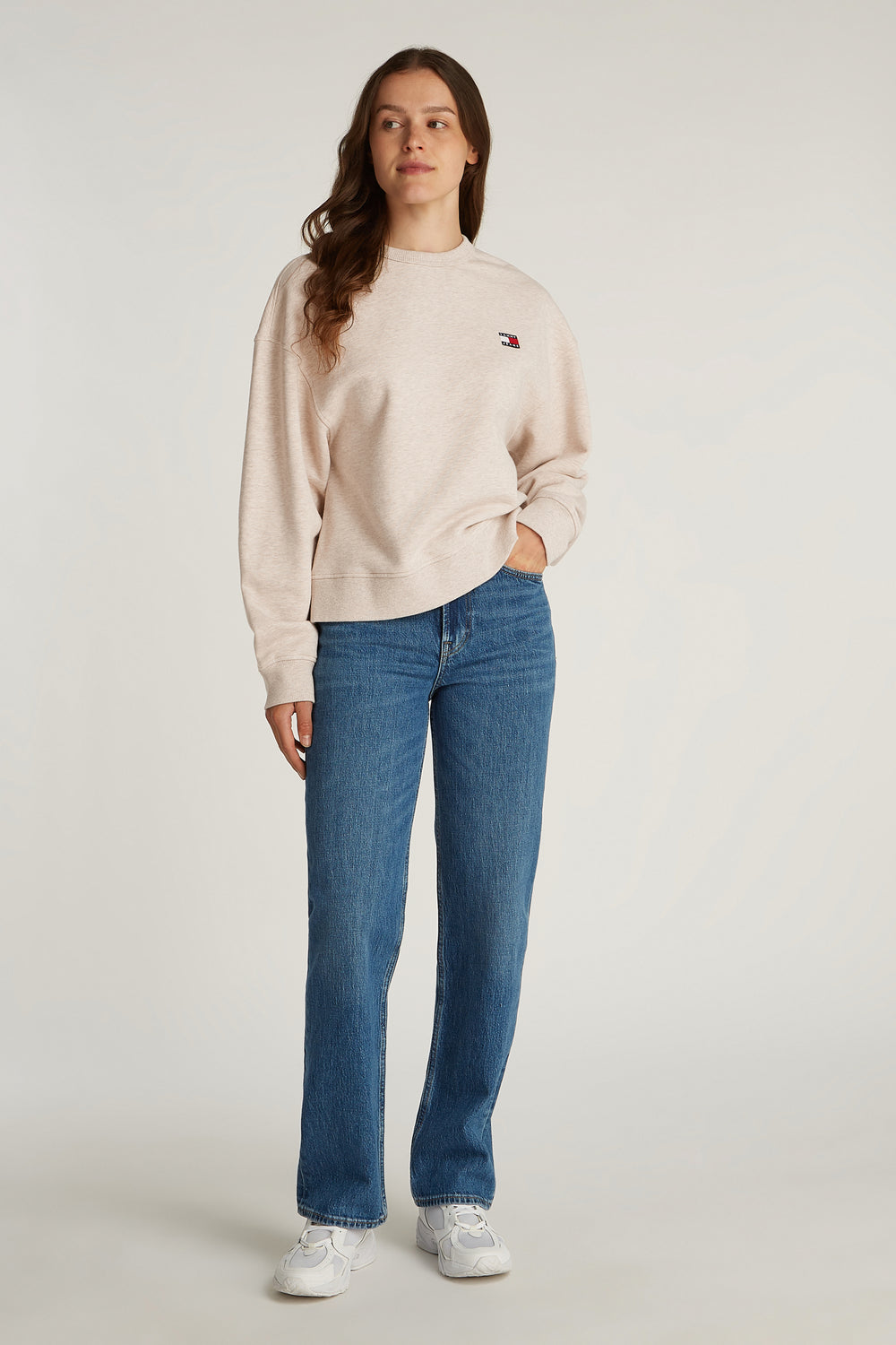 Sweat col O Beige - TOMMY JEANS