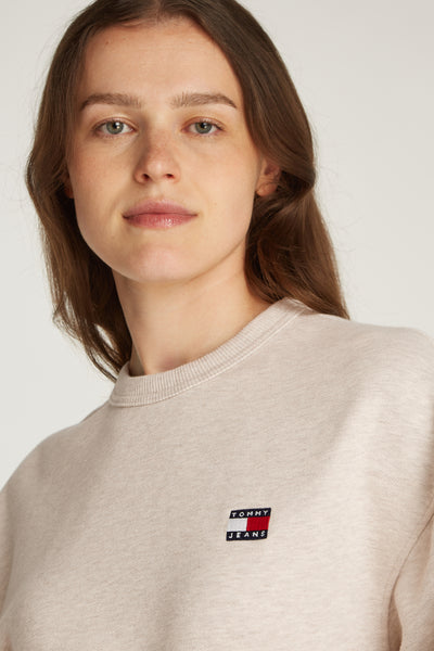 Sweat col O Beige - TOMMY JEANS
