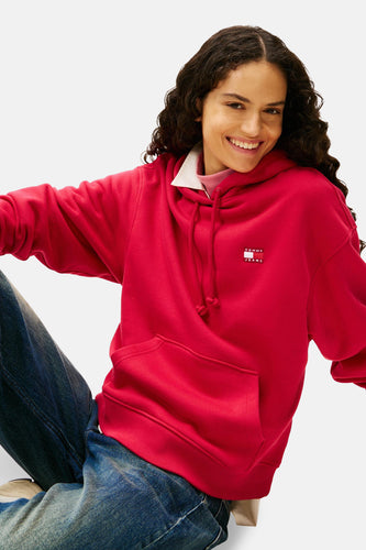 Sweat à capuche - rouge - TOMMY JEANS