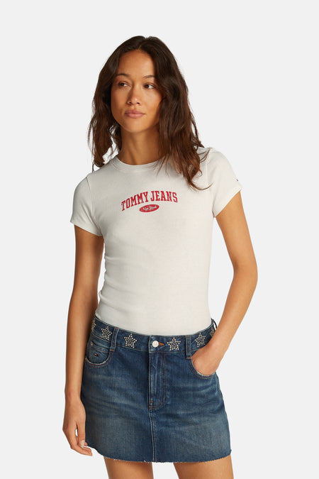 Top uni manche courte Blanc - TOMMY JEANS