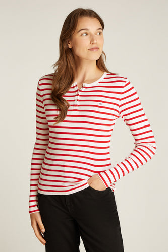 T-shirt à manches longues - rouge - TOMMY JEANS