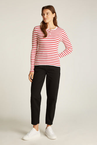 T-shirt à manches longues - rouge - TOMMY JEANS