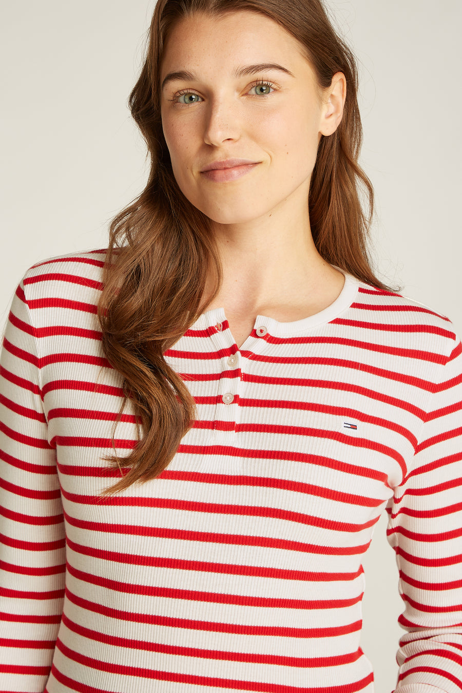 T-shirt à manches longues - rouge - TOMMY JEANS