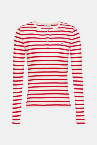 T-shirt à manches longues - rouge - TOMMY JEANS