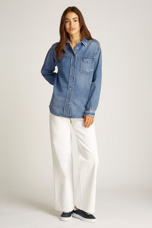 Chemise en jean Mid blue denim - TOMMY JEANS