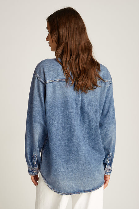 Chemise en jean Mid blue denim - TOMMY JEANS