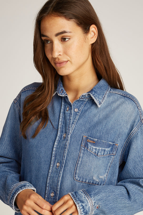Chemise en jean Mid blue denim - TOMMY JEANS
