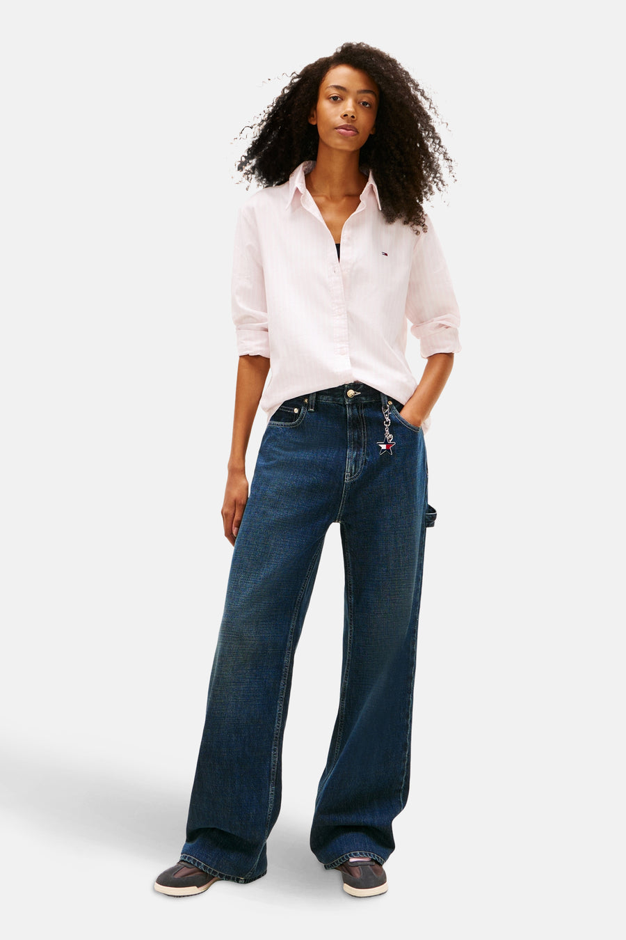 Chemise à manches longues - rose - TOMMY JEANS