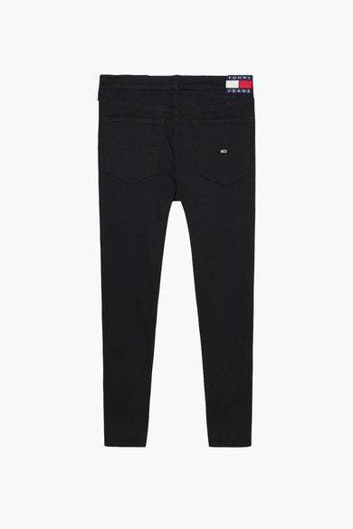 Zwarte skinny jeans van TOMMY JEANS, met achterzakken en een logopatch.