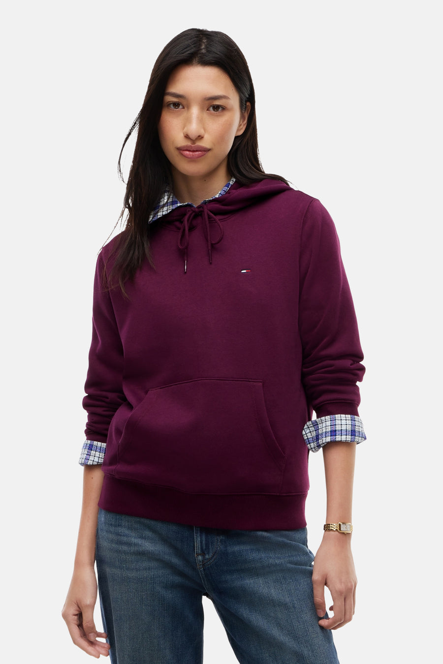 Sweat col O mauve - TOMMY JEANS