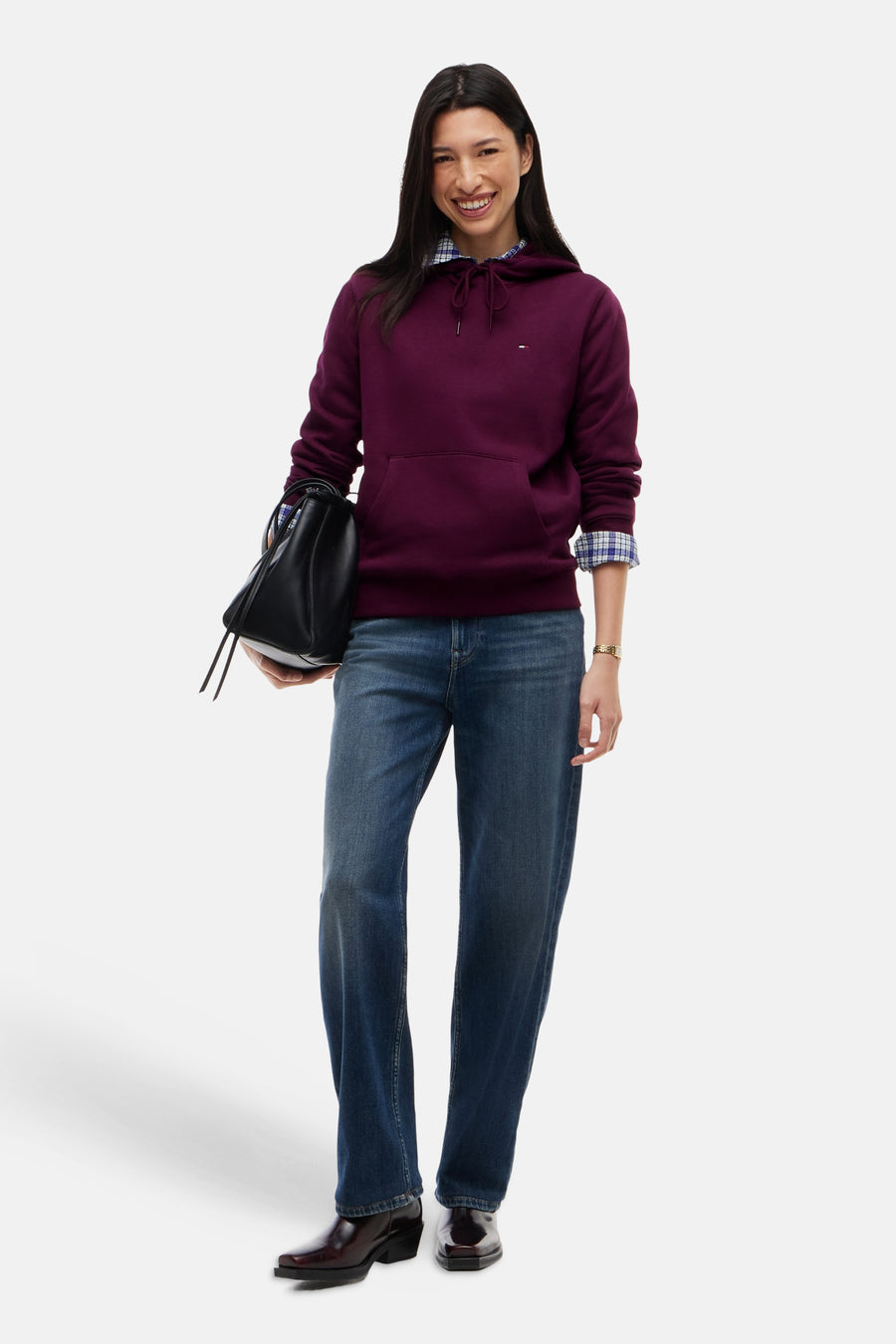 Sweat col O mauve - TOMMY JEANS