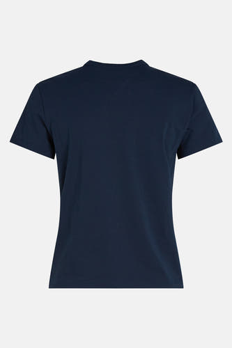 T-shirt bleu à manches courtes de TOMMY JEANS, dos, design uni.