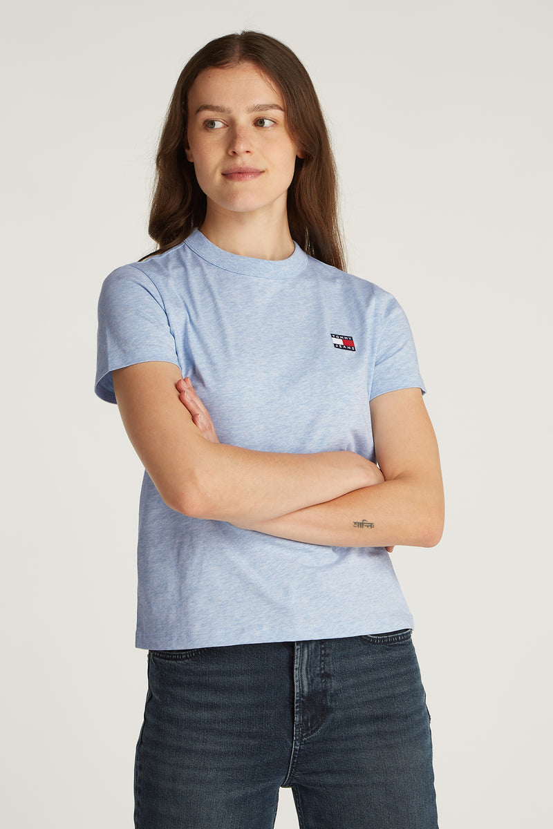 Top uni manche courte Bleu - TOMMY JEANS