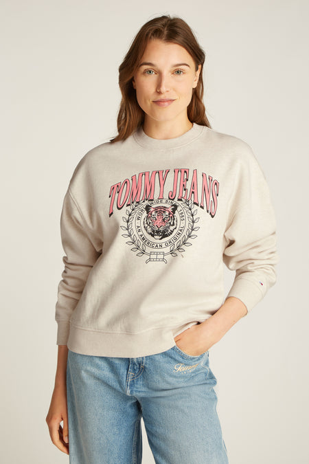 Sweat col O Écru - TOMMY JEANS