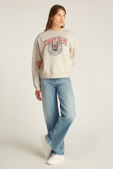 Sweat col O Écru - TOMMY JEANS