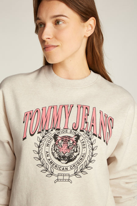 Sweat col O Écru - TOMMY JEANS