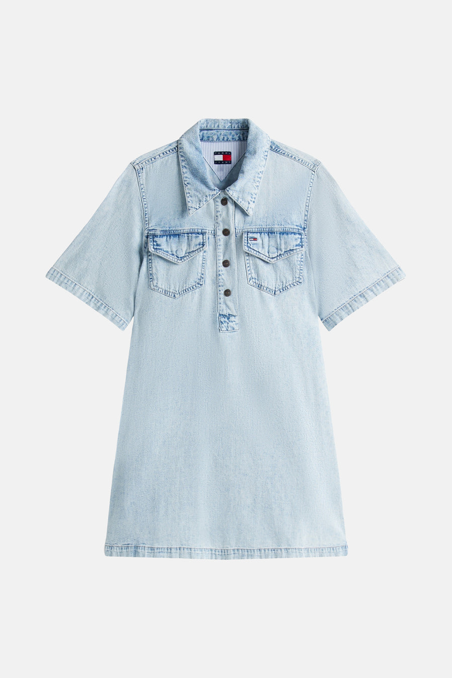 Robe à manches courtes - Light blue denim - TOMMY JEANS
