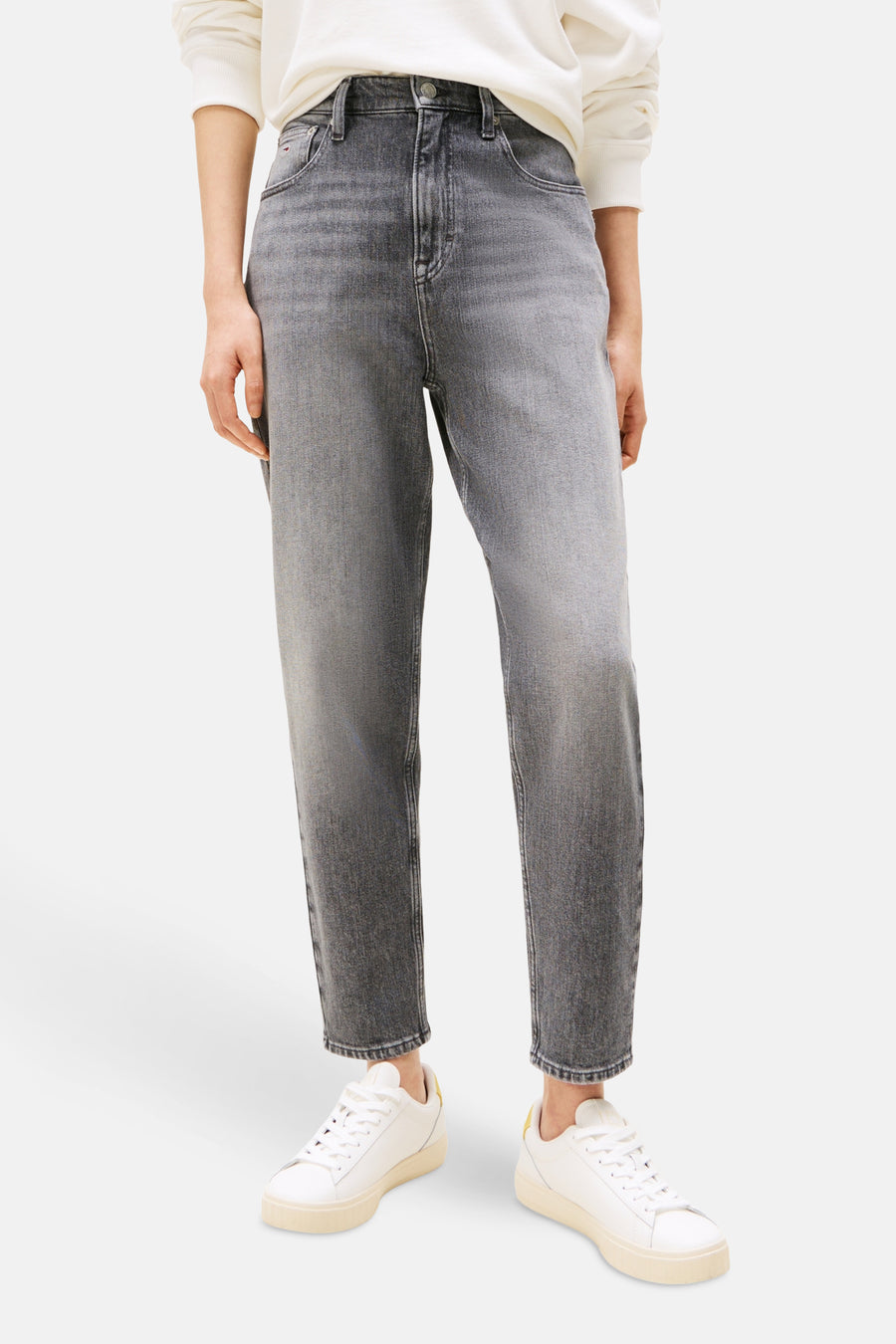 Mom Jeans mid grey denim - TOMMY JEANS - TOMMY JEANS
