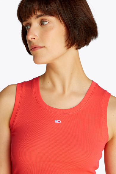 Top uni manche courte Orange - TOMMY JEANS